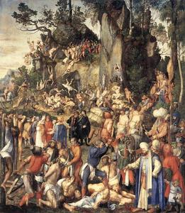 Albrecht Durer - The Martyrdom of the Ten Thousand - (own a famous paintings reproduction)
