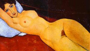 Amedeo Clemente Modigliani - Reclining Nude - (buy famous paintings)