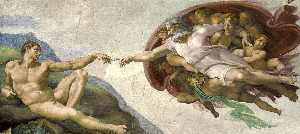 Michelangelo Buonarroti - The Creation of Adam - (buy famous paintings)