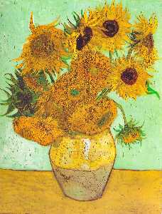 Vincent Van Gogh - Twelve Sunflowers in a Vase - (buy paintings reproductions)