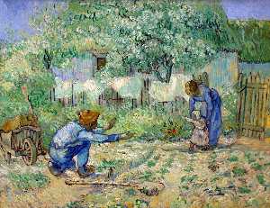Vincent Van Gogh - First Steps (after Millet) - (Buy fine Art Reproductions)