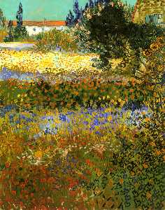 Vincent Van Gogh - Flowering Garden - (buy famous paintings)