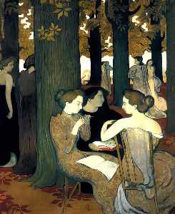 Denis Maurice - Three Muses - (buy oil painting reproductions)