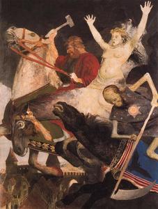 Arnold Bocklin - La Guerre - (buy oil painting reproductions)