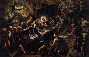 Tintoretto (Jacopo Comin) - The Last Supper - (buy oil painting reproductions)