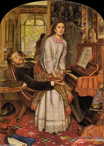 William Holman Hunt - The Awakening Conscience - (own a famous paintings reproduction)