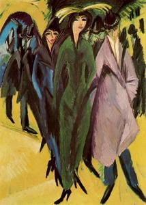 Ernst Ludwig Kirchner - Women in the street - (own a famous paintings reproduction)