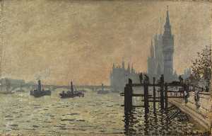 Claude Monet - The Thames below Westminster - (own a famous paintings reproduction)