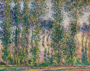 Claude Monet - Poplars at Giverny - (own a famous paintings reproduction)