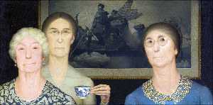 Grant Wood - Daughters of Revolution - (Buy fine Art Reproductions)