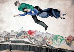 Marc Chagall - Over the town