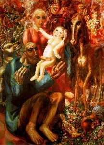 Pavel Filonov - Peasant Family - (Buy fine Art Reproductions)