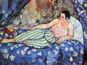 Suzanne Valadon - The Blue Room - (own a famous paintings reproduction)