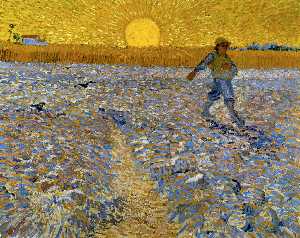 Vincent Van Gogh - The Sower (Sower with Setting Sun) - (buy famous paintings)