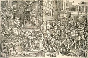 Domenico Campagnola - Massacre of the Innocents - (Buy fine Art Reproductions)