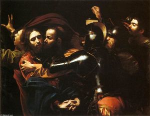 Caravaggio (Michelangelo Merisi) - Taking of Christ - (own a famous paintings reproduction)