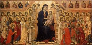 Duccio Di Buoninsegna - Maestà (Madonna with Angels and Saints) - (buy paintings reproductions)