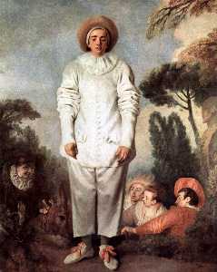 Jean Antoine Watteau - Gilles - (own a famous paintings reproduction)