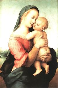 Raphael (Raffaello Sanzio Da Urbino) - Madonna and Child (The Tempi Madonna) - (own a famous paintings reproduction)