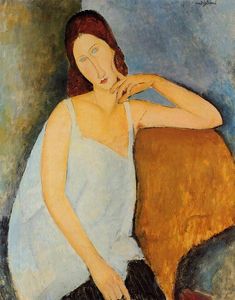 Amedeo Clemente Modigliani - Portrait of Jeanne Hebuterne - (own a famous paintings reproduction)