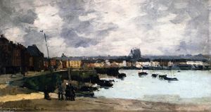 Albert-Charles Lebourg (Albert-Marie Lebourg) - The Quays of Dieppe, after the Rain - (buy famous paintings)