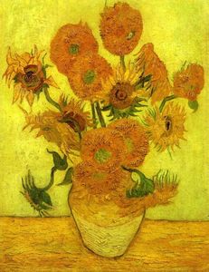 Vincent Van Gogh - Still Life: Vase with Fourteen Sunflowers - (buy oil painting reproductions)