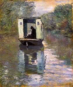 Claude Monet - The Studio Boat - (own a famous paintings reproduction)