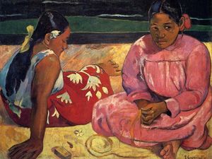 Paul Gauguin - Two Women on the Beach - (buy oil painting reproductions)