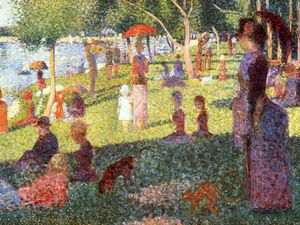 Georges Pierre Seurat - Sunday Afternoon on the Isle of Lan Grande Jatte - (buy oil painting reproductions)